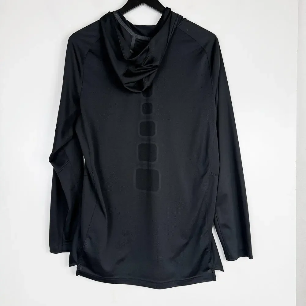 Nike Elite Men's Lightweight Basketball Shooting Hooded Shirt Black - L